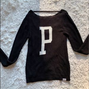 VS PINK black varsity sweater